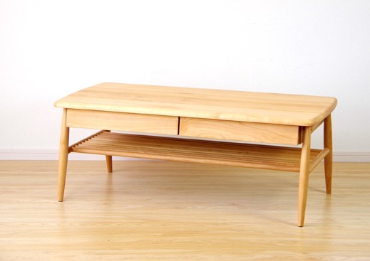 センターテーブル 北欧スタイル 木のぬくもりを感じさせるアルダー無垢材シリーズ家具 E Design Kobe